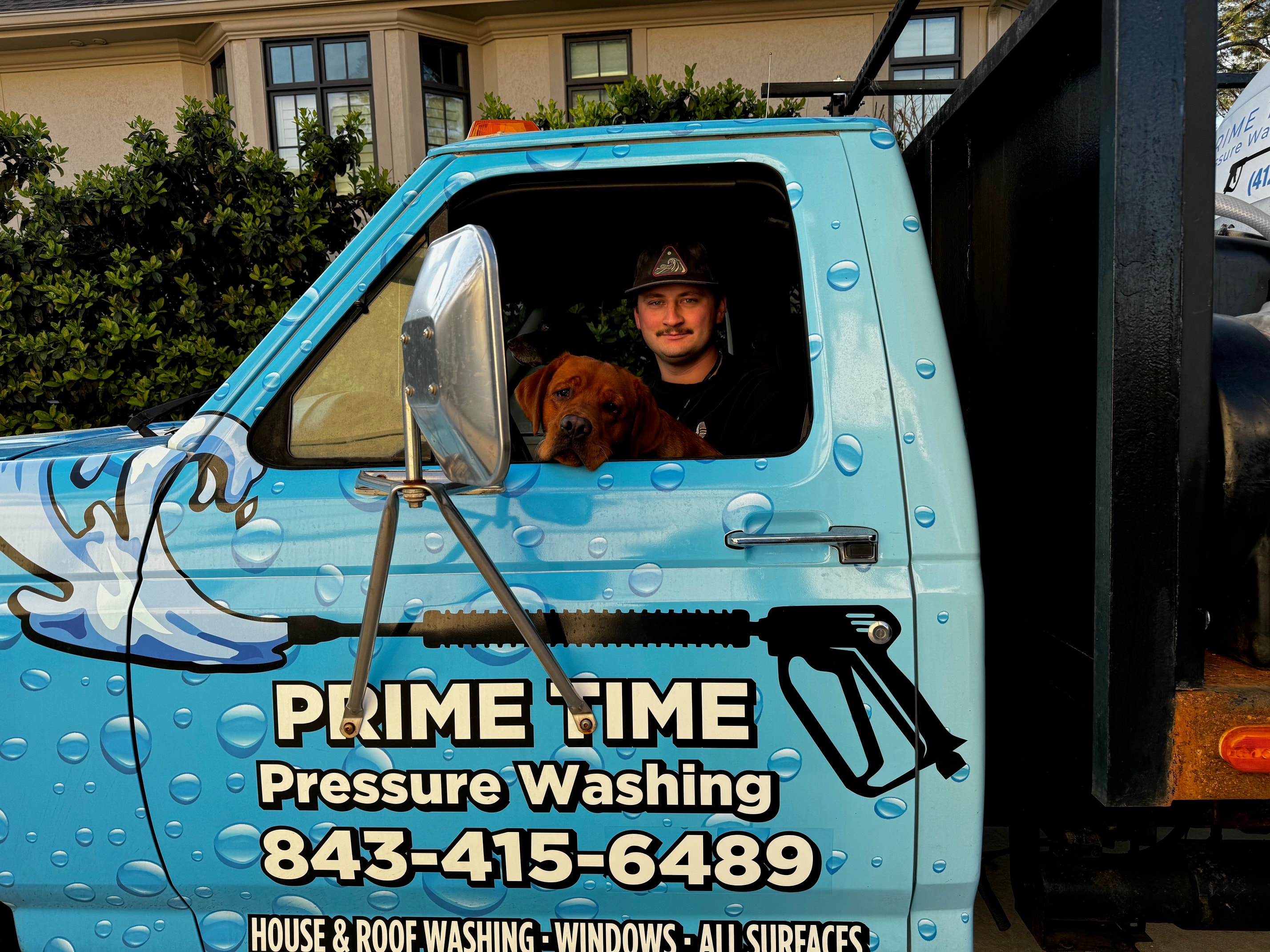 Prime Time Pressure Washing truck and team
